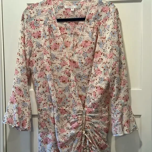 Veronica Beard Floral Silk Sean Mini Dress Size 8 - Picture 10 of 14
